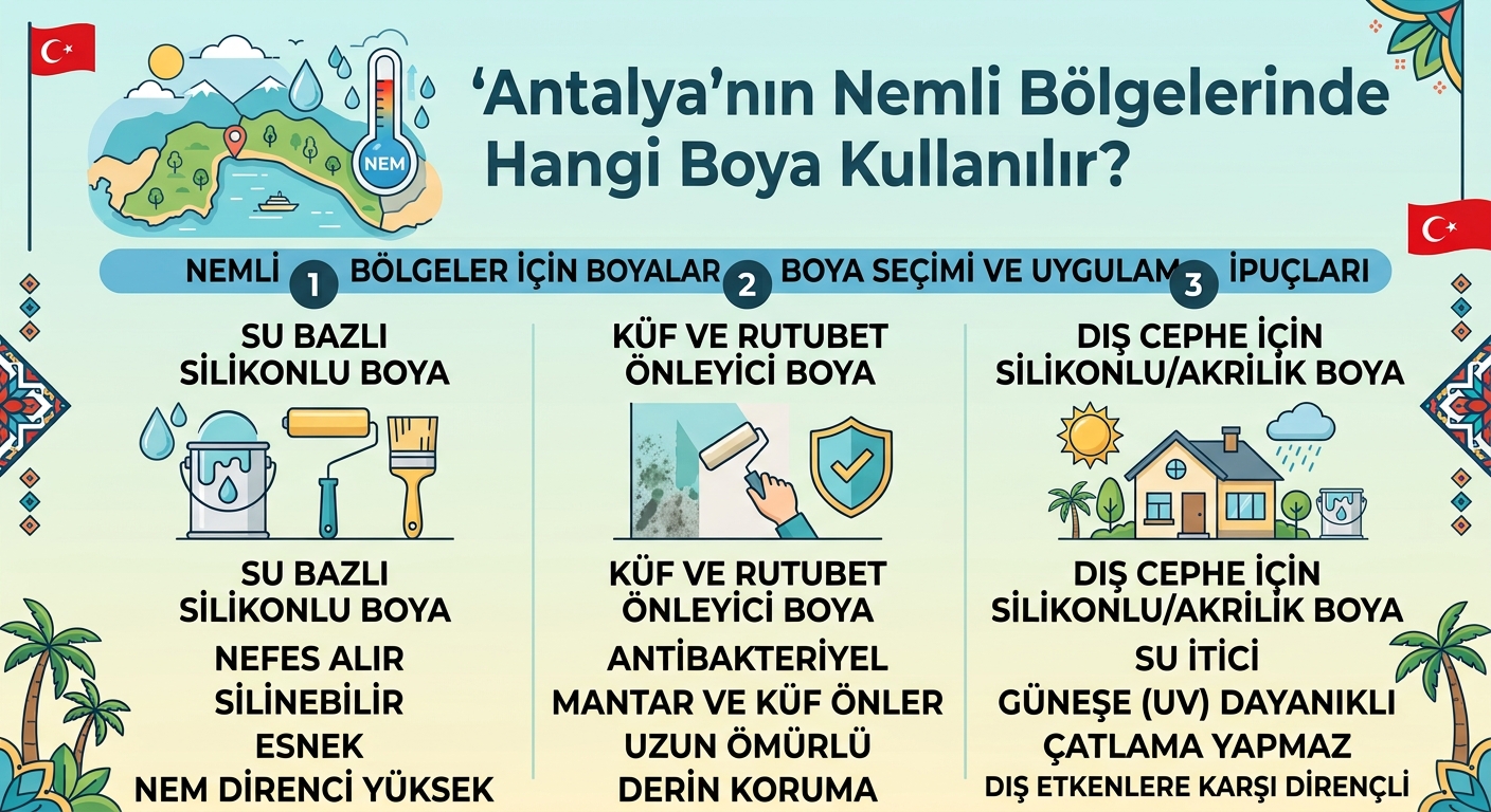 Antalya’nın Nemli Bölgelerinde Hangi Boya Kullanılır?